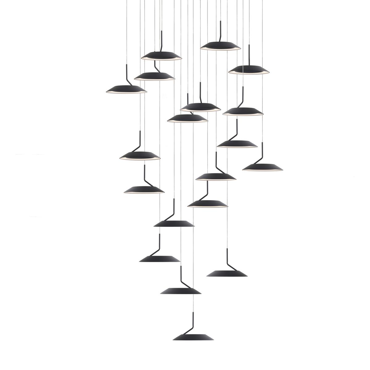 Koncept RYP-C19-SW-MTB Royyo LED 22 inch Matte black Pendant Ceiling Light